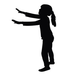 a girl body silhouette vector