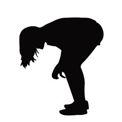 a girl body silhouette vector