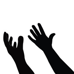 hand ssilhouette vector