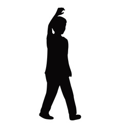 a boy body silhouette vector