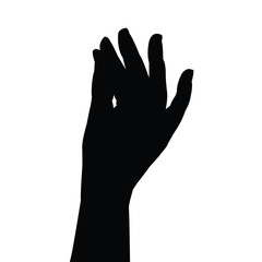 a hand silhouette vector