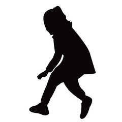 a girl body silhouette vector