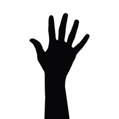 a hand silhouette vector