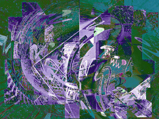 Multicolored Wild Geometric Abstract Background