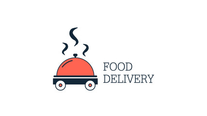 Food Delivery Icon. Order food at home. Vector illustration