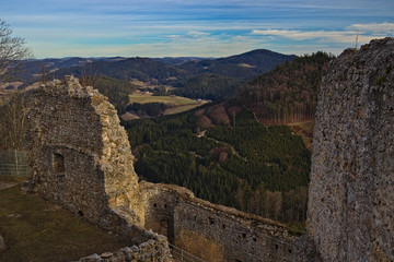 Fototapeta premium panoramic view of mountains