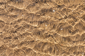 Wave of the sea on the sand beach