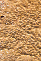 Wave of the sea on the sand beach