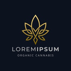 Modern and Simple Cannabis Logo Template