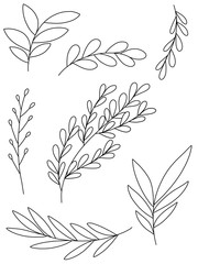 spring plants black/white story sticker