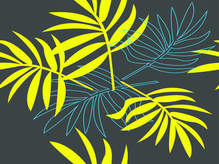 Pattern leave tropic vector