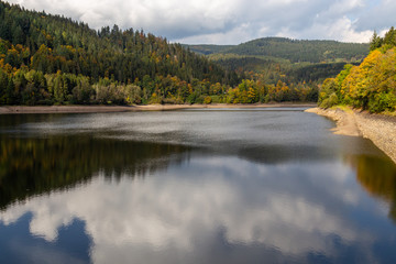 Idyllic view at Alb water reservoir in the Black Forest