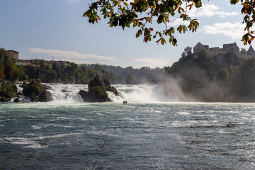 View at the Rhine Falls nearby Schaffhausen
