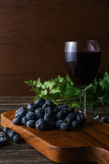 ブルーベリーとブルーベリージュース