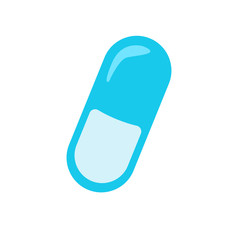 Pill icon in trendy flat style isolated on background. Vector illustration