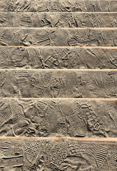 footprints on the stairs