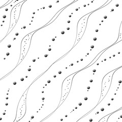 Monochrome abstract background. Black and white pattern. Seamless texture.