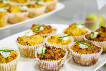 savoury muffins with chives and cream