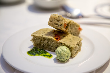 bread and herb butter ball