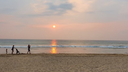 sunset on beach
