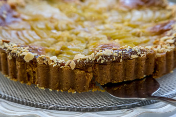 apple crumble on a plate