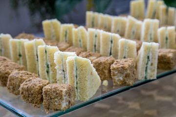 high tea with sandwiches 