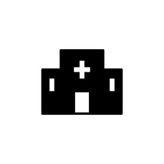 Fototapeta premium Vector illustration, hospital icon design