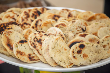 fresh baked bread on a plate