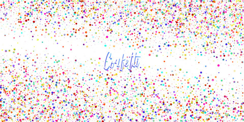 Carnival Confetti Explosion Vector Background. Birthday, New Year, Christmas Party Confetti Rain 