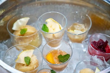 fresh fruit salad with lemon