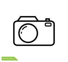 Camera icon vector logo design template