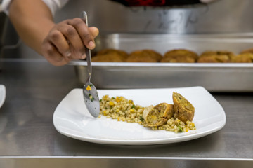 chef preparing food in the kitchen