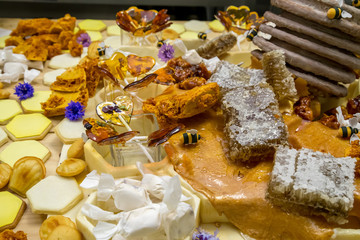 cake with cream and nuts