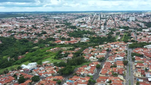 Small cities of Brazil. The city of Botucatu, district of Jardim Paraiso, Vila Carmelo, state of Sao Paulo, Brazil South America.