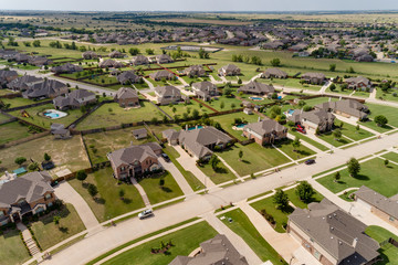 Drone Aerial of Residential Neighborhood in Haslet, TX  