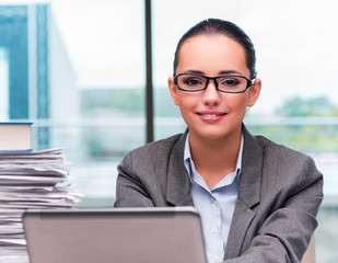 Young businesswoman working in the office