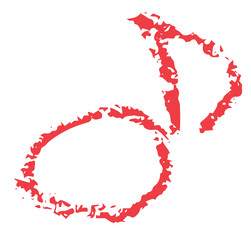 手描き　クレヨン　音符