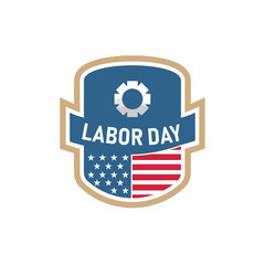 Fototapeta premium Happy Labor Day.America labor day for Greeting Card.Typography Labor Day Labels or Badges Design.Labor Day Labels or Badges Template.Vector illustration