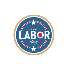 Happy Labor Day.America labor day for Greeting Card.Typography Labor Day Labels or Badges Design.Labor Day Labels or Badges Template.Vector illustration
