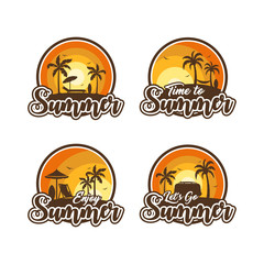 Summer Logo design vector illustration