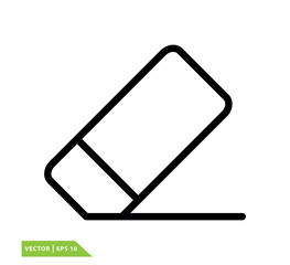 Eraser icon vector logo design template