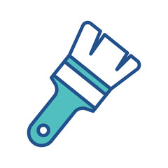 paintbrush icon design, flat style icon collection