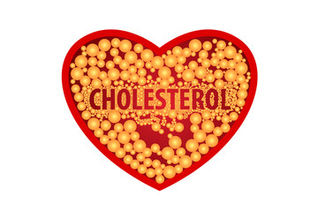 Cholesterol in artery, health risk , vector design
