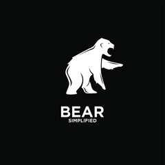 Black bear logo icon design vector illustration