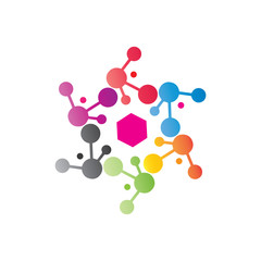 Molecule symbol logo template vector illustration design