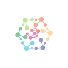 Molecule symbol logo template vector illustration design