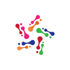 Molecule symbol logo template vector illustration design