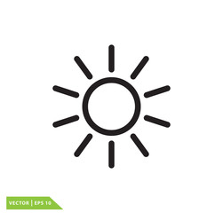 Sun icon vector logo design illustration
