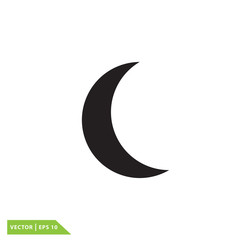 Moon night icon vector logo design template