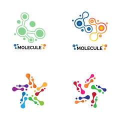 Molecule symbol logo template vector illustration design